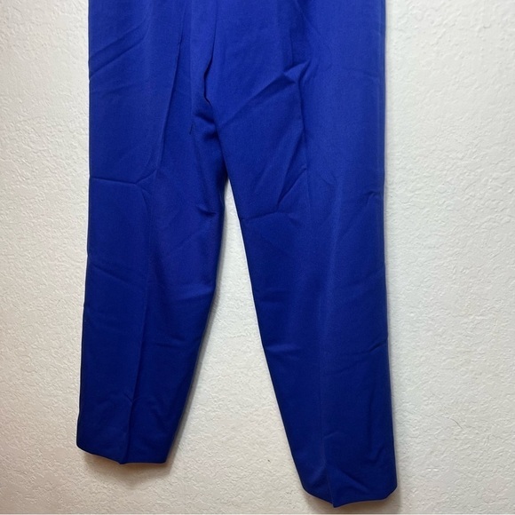 Vintage Christian Dior Blue Pleated Wool Pants - Picture 5 of 11